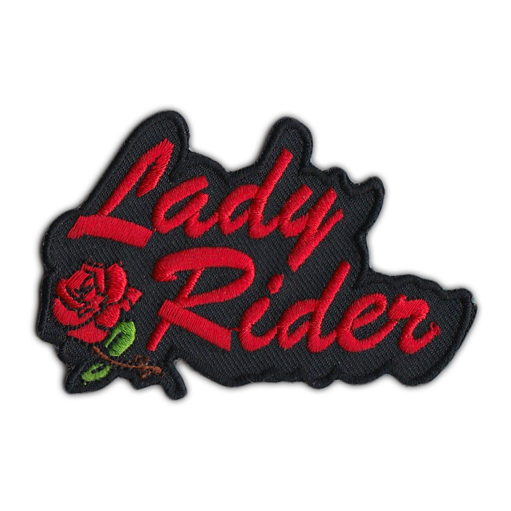 Patch - Lady Rider w/Red Rose