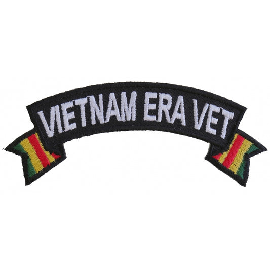 Patch, Small Embroidered Rocker (Iron-On or Sew-On), Vietnam Era Vet Service Ribbon Military, 4