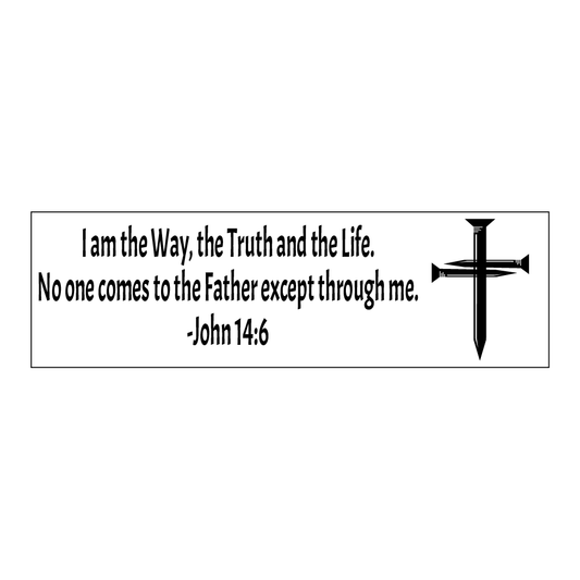 Magnet, John 14:6, I Am The Way, Truth And Life, Jesus Christ, Bible Verse 3
