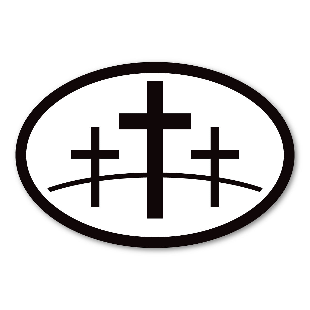 3 Crosses Bumper Sticker Magnet, Faith, Jesus, Christian Magnet 6"x4"