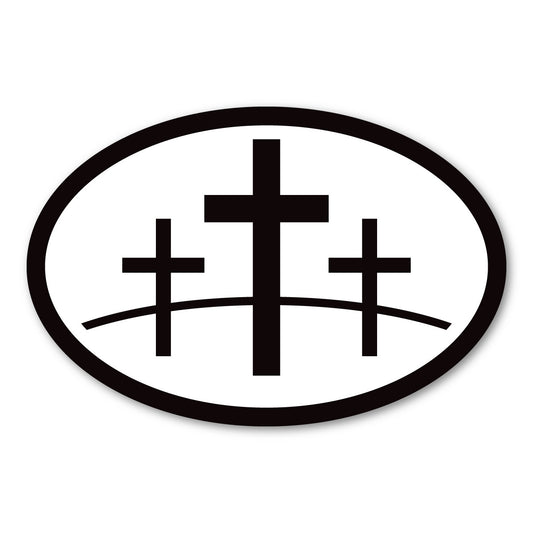 3 Crosses Bumper Sticker Magnet, Faith, Jesus, Christian Magnet 6