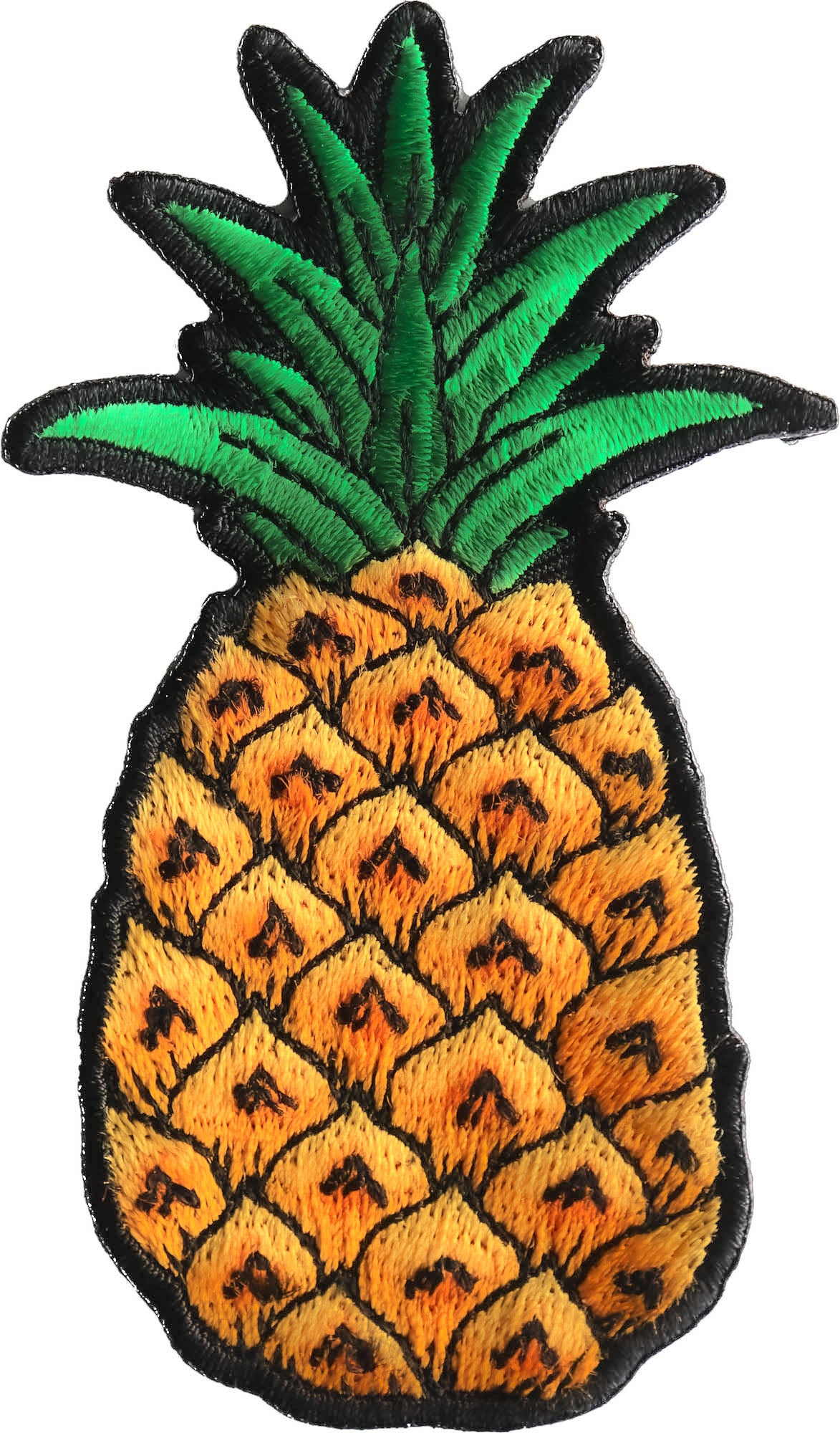 Patch (Iron-On/Sew-On) Pineapple Patch, Fruit, Island, Childrens Patch, Backpack 2"x3.5"