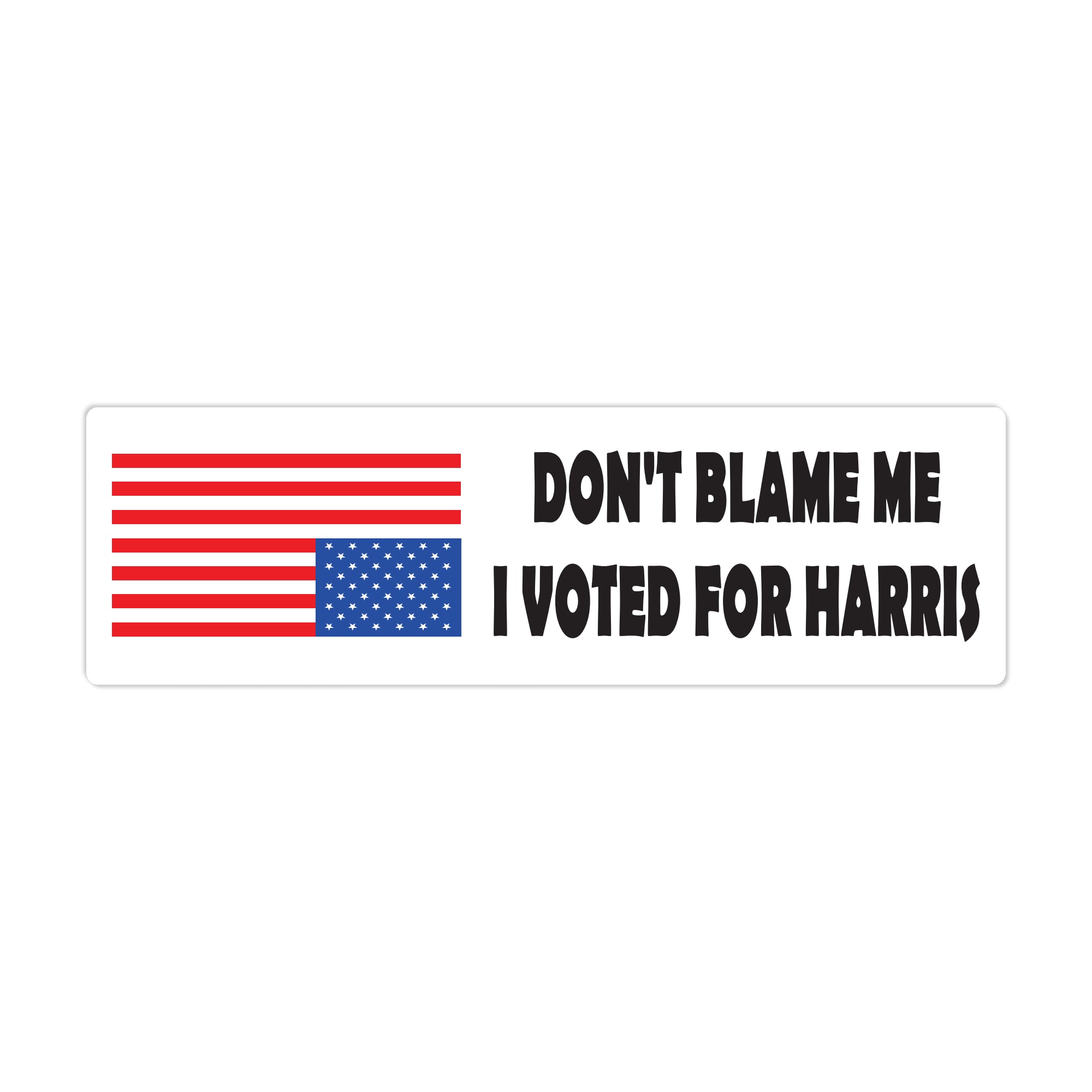 Magnet, Don't Blame Me I Voted For Kamala Harris, 10" x 3" Magnetic Bumper Sticker