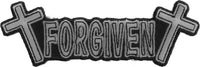 Patch (Iron-On/Sew-On) FORGIVEN Christian Patch, Jesus Christ, Christian, Religion, Faith 4"x1.5"