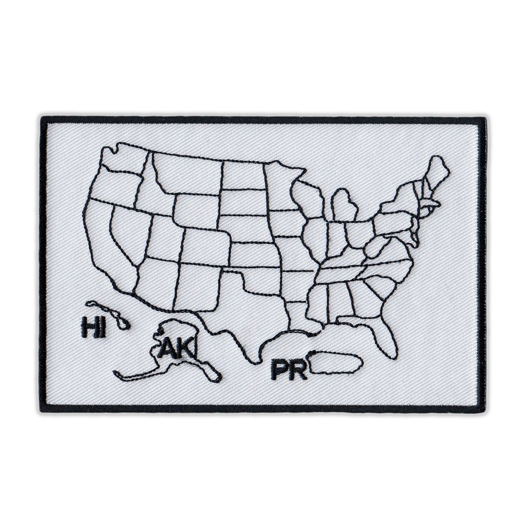 Patch (Sew-On), Color In The States You Have Traveled, State Map Patch, Kids Or Adults Activity Patch 3"x2"