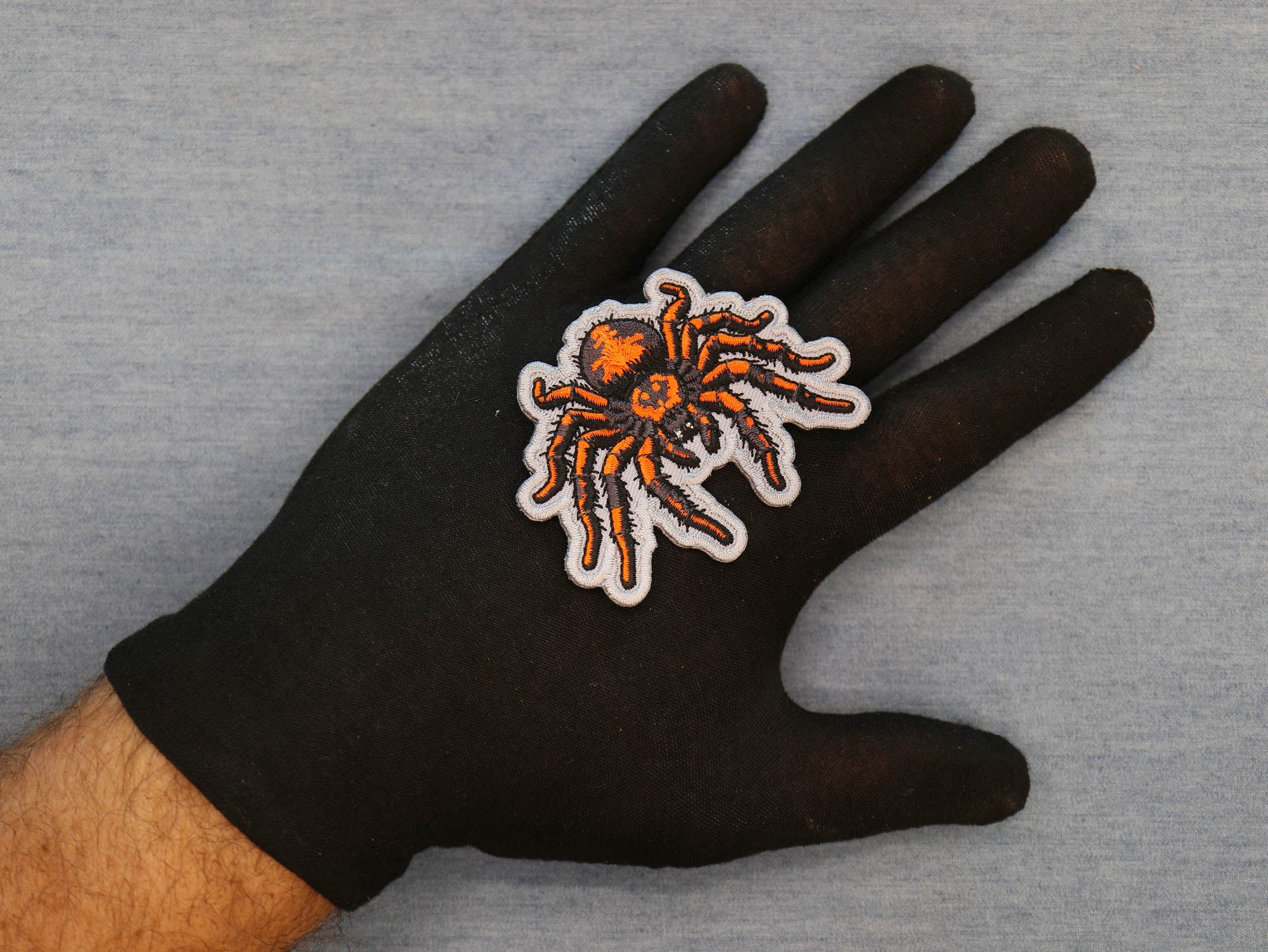 Patch, Embroidered Patch (Iron-On or Sew-On), Spider Patch, Creepy Venomous, Vintage Graphic Biker, 3" x 3"