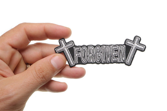 Patch (Iron-On/Sew-On) FORGIVEN Christian Patch, Jesus Christ, Christian, Religion, Faith 4