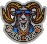 Patch, Embroidered Patch (Iron-On or Sew-On), Biker GOAT Patch, Greatest Of All Time, 3" x 2.5"