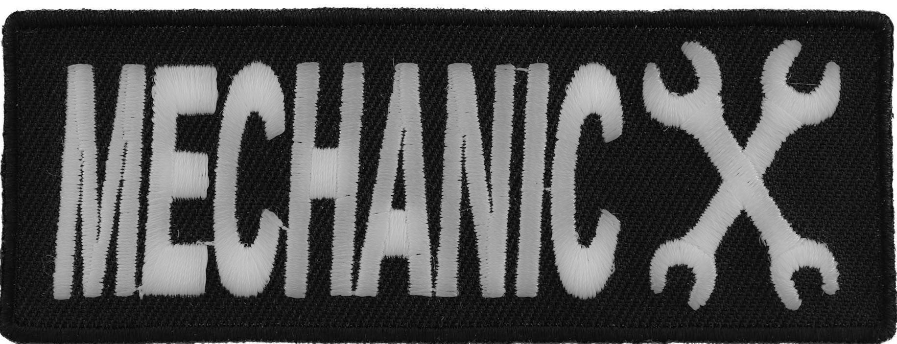 Patch, Embroidered Patch (Iron-On or Sew-On), Mechanic Patch, Automotive Love, Wrench master Gearhead Grease Monkey, Torque King, 4" x 1.5"