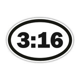 Bumper Sticker: John 3:16 Bible Verse, Faith, Spirituality, Christain 6" x 4"