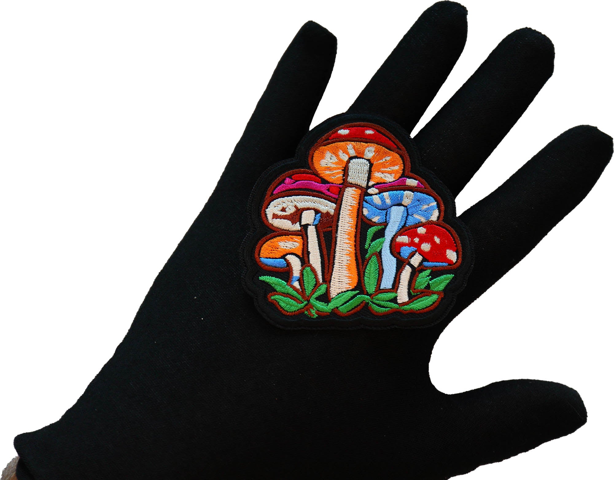 Patch, Embroidered Patch (Iron-On or Sew-On), Magic Mushrooms Patch, Psychedelic Fungi's Fantasy, Trippy Cosmic Fairy Magical, 3" x 3"