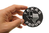 Patch, Embroidered Patch (Iron-On or Sew-On), Texas Proud Patch, Texas Pride Loan Star State, Heart Of Texas Texan Spirit, 3" x 3"