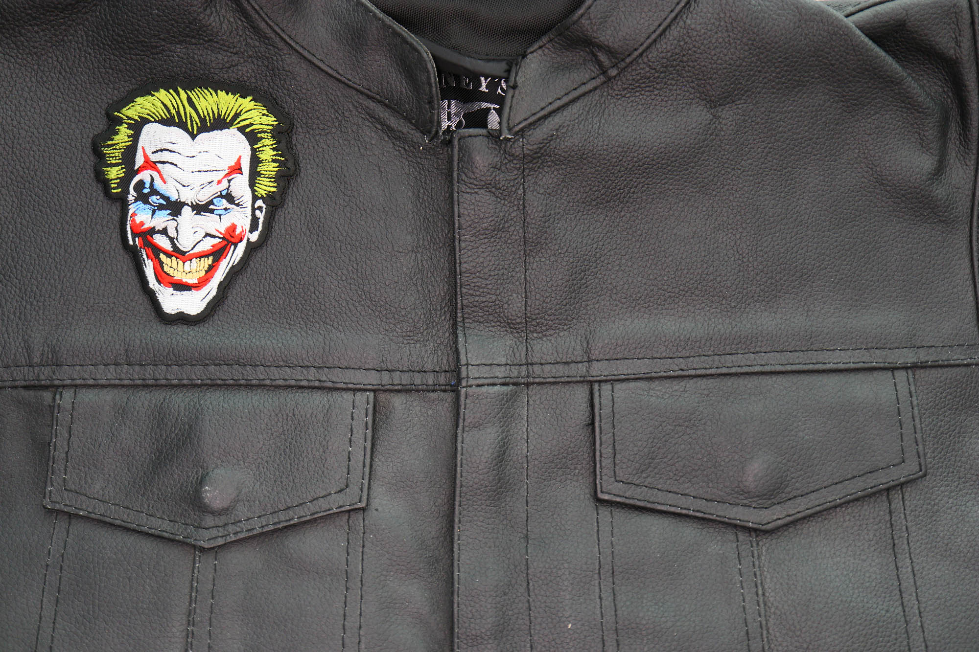 Patch, Embroidered Patch (Iron-On or Sew-On), Cheeky Joker Patch, Crazy Face, Comic Humor, 3.3" x 4"