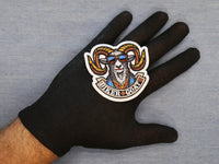 Patch, Embroidered Patch (Iron-On or Sew-On), Biker GOAT Patch, Greatest Of All Time, 3" x 2.5"