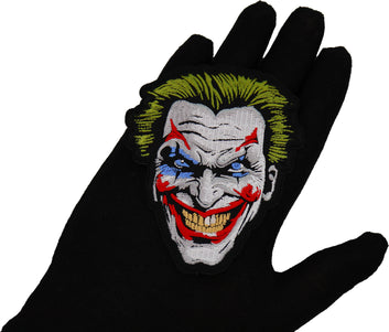 Patch, Embroidered Patch (Iron-On or Sew-On), Cheeky Joker Patch, Crazy Face, Comic Humor, 3.3" x 4"