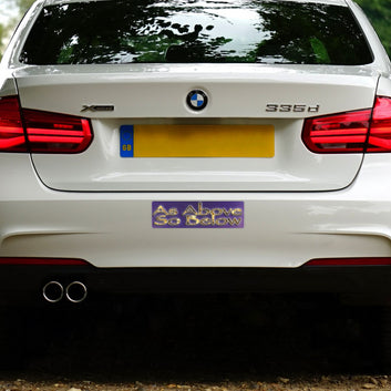 Bumper Sticker: As Above So Below, Spiritual, Faith, Christian, YHWH 10