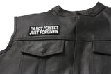 Patch (Iron-On/Sew-On) I'm Not Perfect, Just Forgiven Patch, Christian, Faith, Grace, Jesus Christ 4"x1.5"