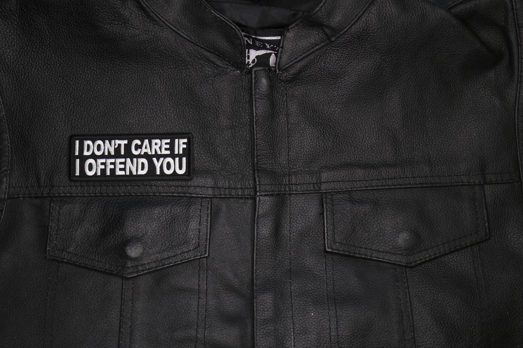 Patch, Embroidered Patch (Iron-On or Sew-On), I Don't Care If I Offend You Patch, No Apologies Truth Hurts, Freethinker Careless, 4" x 1.5"