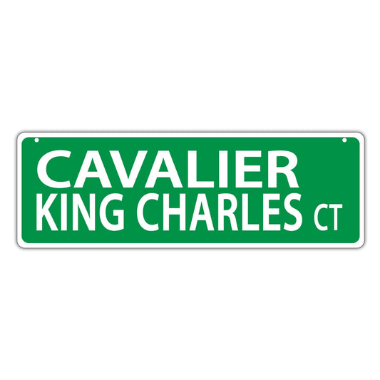Street Sign, Plastic, Cavalier King Charles Court, 17
