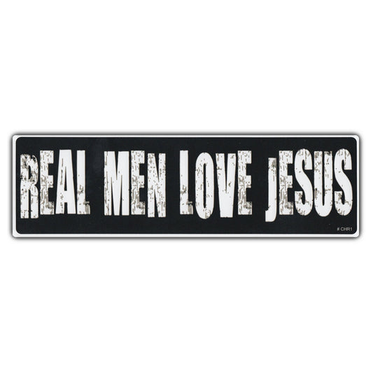 Sticker, Bumper Sticker, Real Men Love Jesus, 10