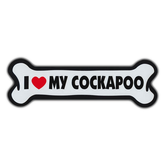 Magnet, Giant Size Dog Bone, I Love My Cockapoo, 10
