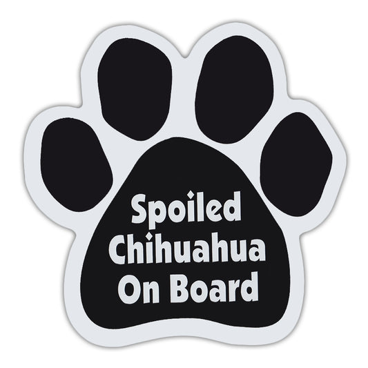 Magnet, Dog Paw, Spoiled Chihuahua On Board, 5.5