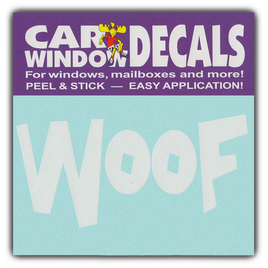 Decal, Window Decal, Woof, 4.5