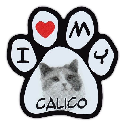 Magnet, Picture Paw, I Love My Calico, 5.5