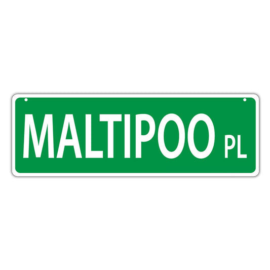 Street Sign, Plastic, Maltipoo Place (Maltese, Poodle), 17