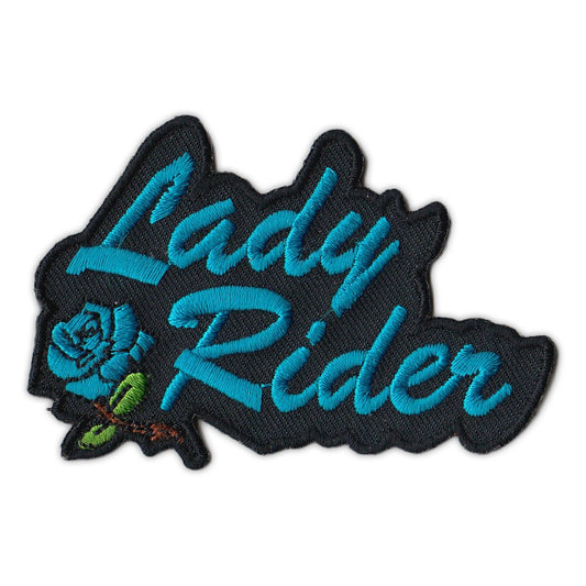Patch, Embroidered Patch, Lady Rider (Blue), 3