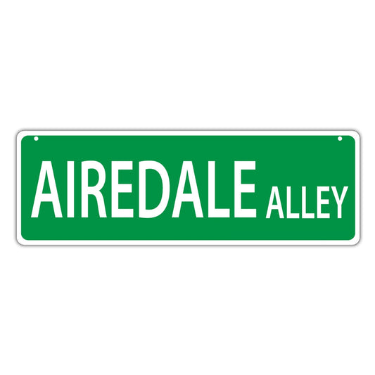 Street Sign, Plastic, Airedale Alley, 17