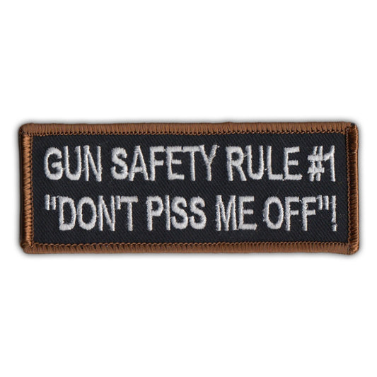 Patch, Embroidered Patch, Gun Safety Rule #1 