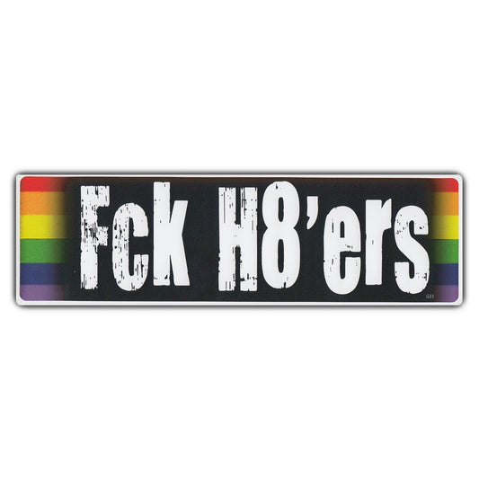 Sticker, Bumper Sticker, Fck H8'ers, 10