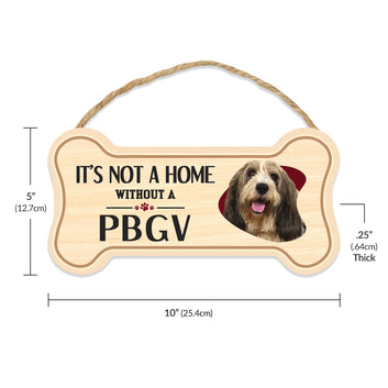 Sign, Wood, Dog Bone, It's Not A Home Without A PBGV (Petit Basset Griffon Vendéen), 10