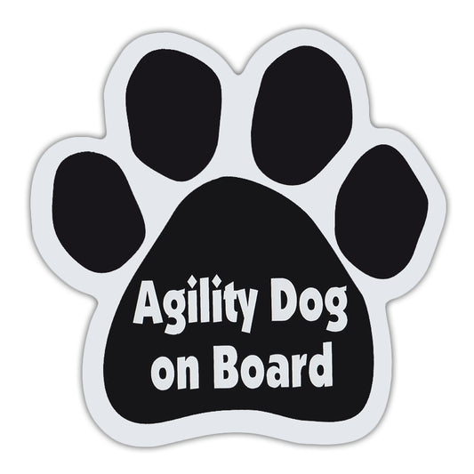 Magnet, Dog Paw, Agility Dog On Board, 5.5