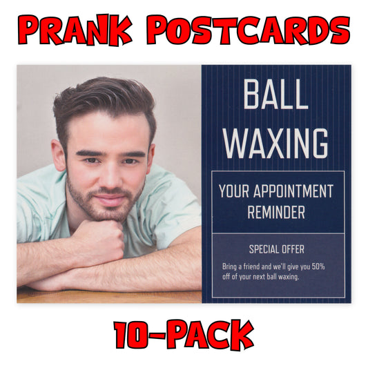 Prank Postcards (Ball Waxing)