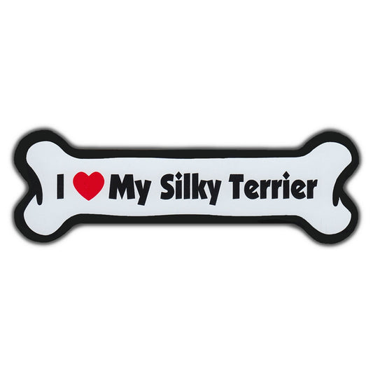 Magnet, Dog Bone, I Love My Silky Terrier, 7