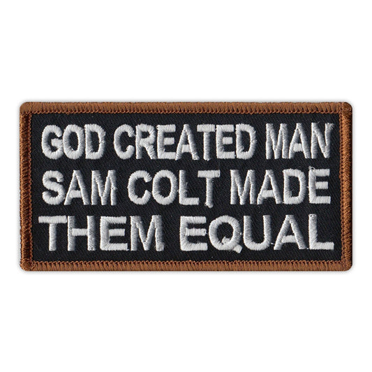 Patch, Embroidered Patch, God Created Man, Sam Colt Made Them Equal, 4
