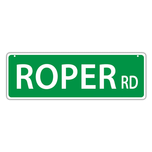 Street Sign, Plastic, Roper Road (Cowboy Roping), 17