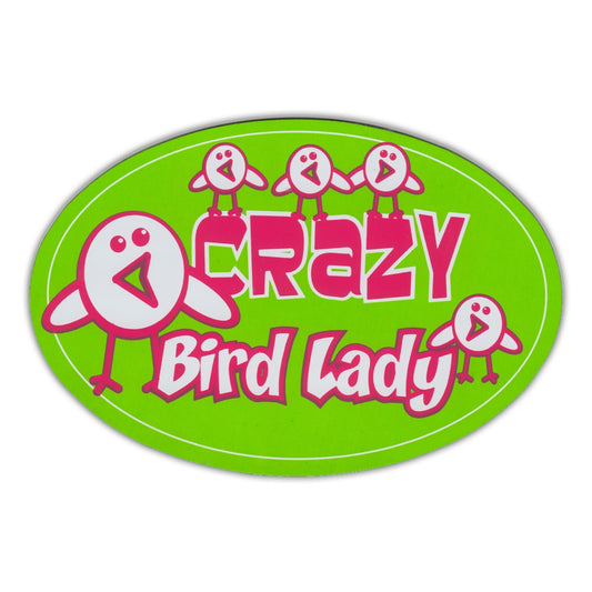 Magnet, Oval, Crazy Bird Lady, 6