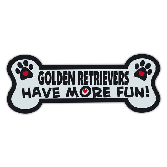 Magnet, Dog Bone, Golden Retrievers Have More Fun!, 7.25