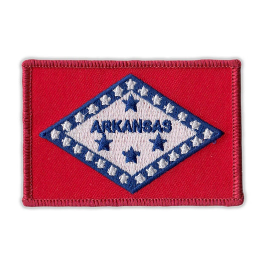 Patch, Embroidered Patch, Arkansas State Flag, 3.25