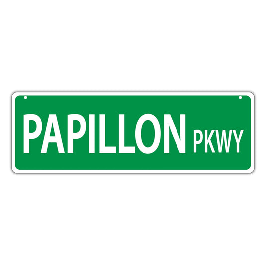 Street Sign, Plastic, Papillon Parkway, 17