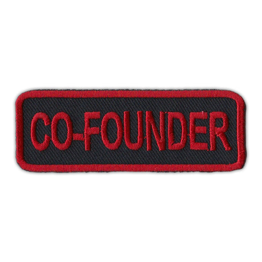 Patch, Embroidered Patch, Co-Founder, Club Patch, Red, 3