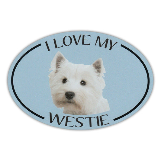 Magnet, Oval, I Love My Westie, 6