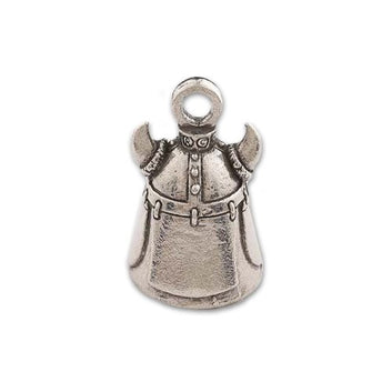 Guardian Bell, Metal, Viking Helmet, Horns, Motorcycle Good Luck Bell, .75