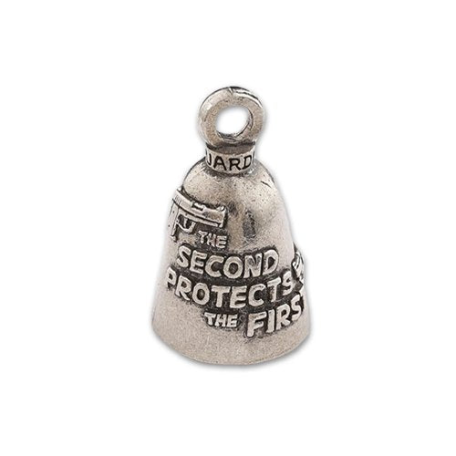 Guardian Bell, Metal, The Second Protects The First, 2nd Amendment, Motorcycle Rider, Biker, Good Luck Bell, .75