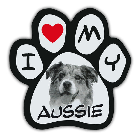 Magnet, Picture Paw, I Love My Aussie, 5.5