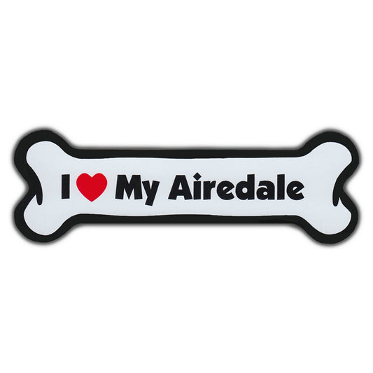 Magnet, Dog Bone, I Love My Airedale, 7