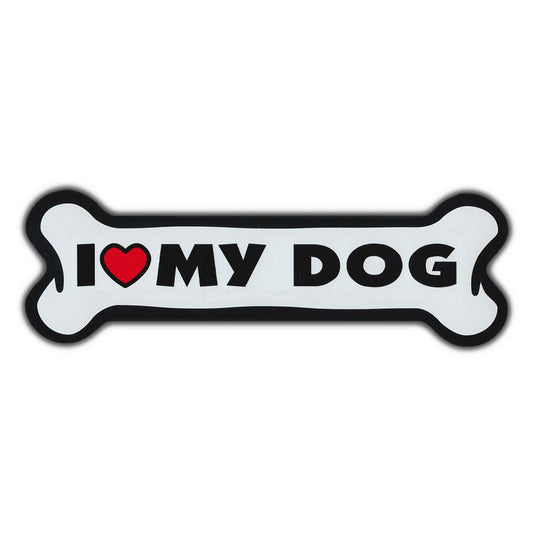 Magnet, Giant Size Dog Bone, I Love My Dog, 10